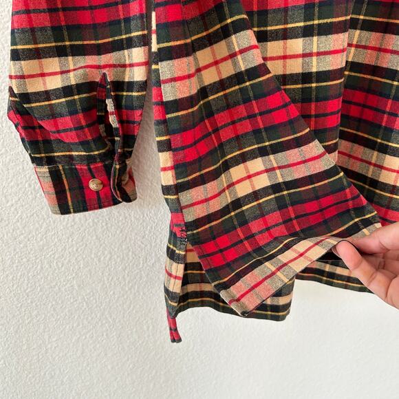 Vintage Eddie Bauer Women's Plaid Tunic 100% Cotton Pullover Sz. Medium Relaxed - Picture 9 of 10